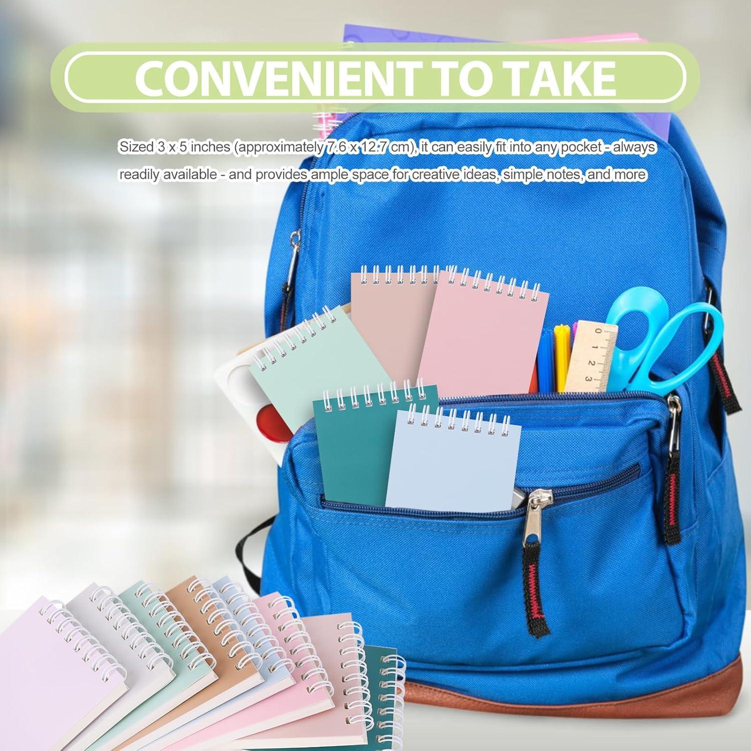 Cuadernos Espirales Ddaowanx 3x5" Rayados - 8 Colores