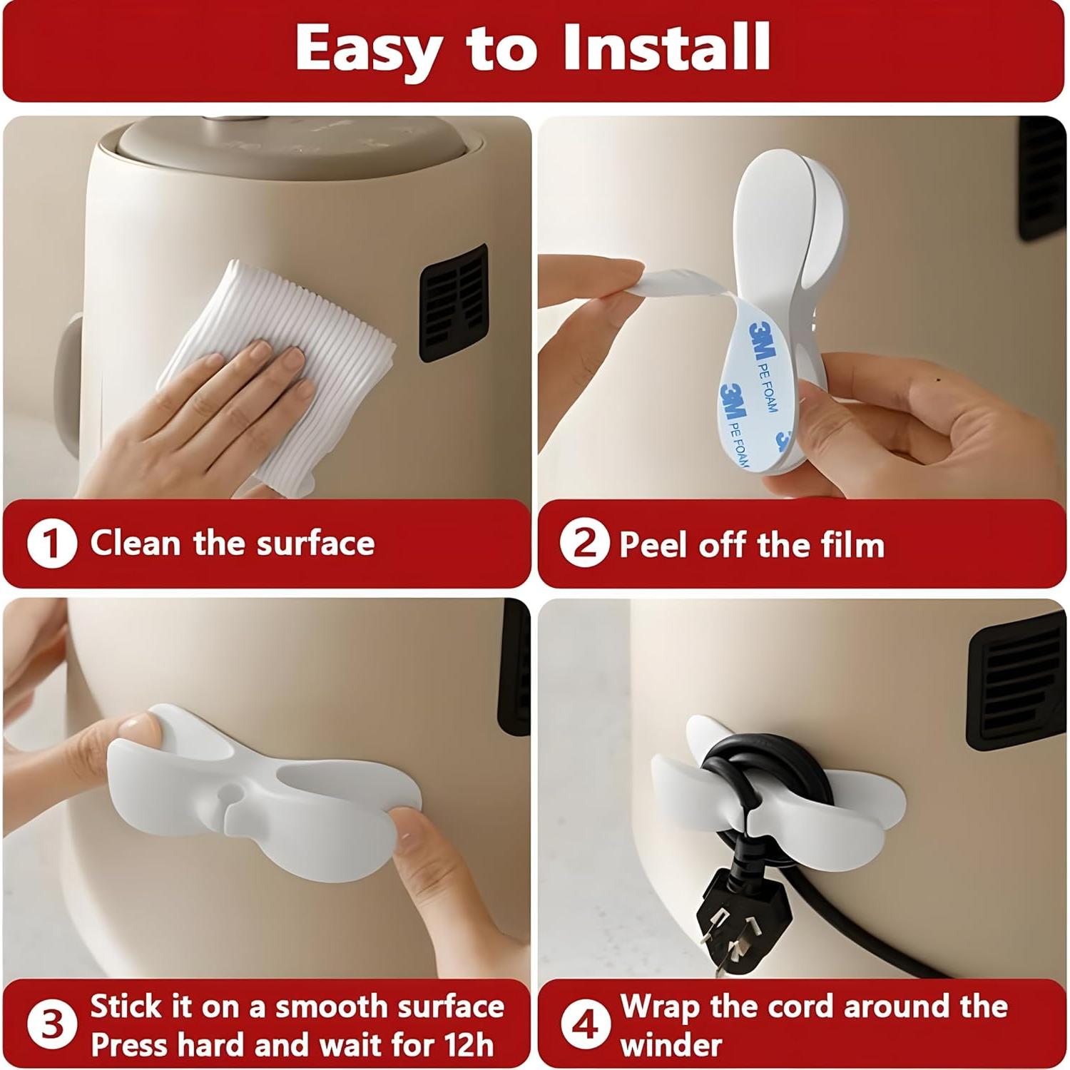 Organizador de Cables JuJube para Electrodomésticos - 4 Piezas