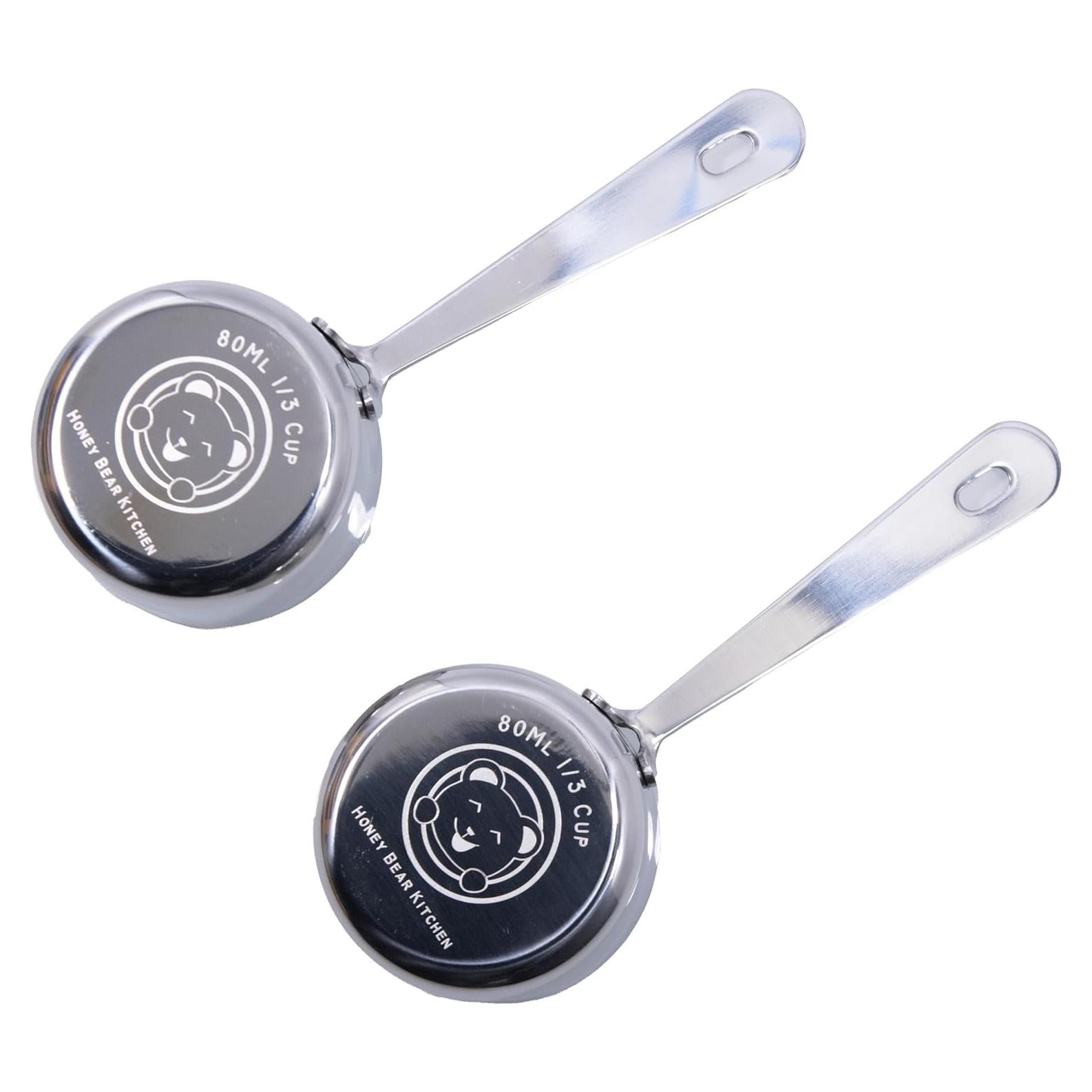 Cucharas Medidoras 1/3 Taza 80 ml Honey Bear Kitchen Acero Inoxidable