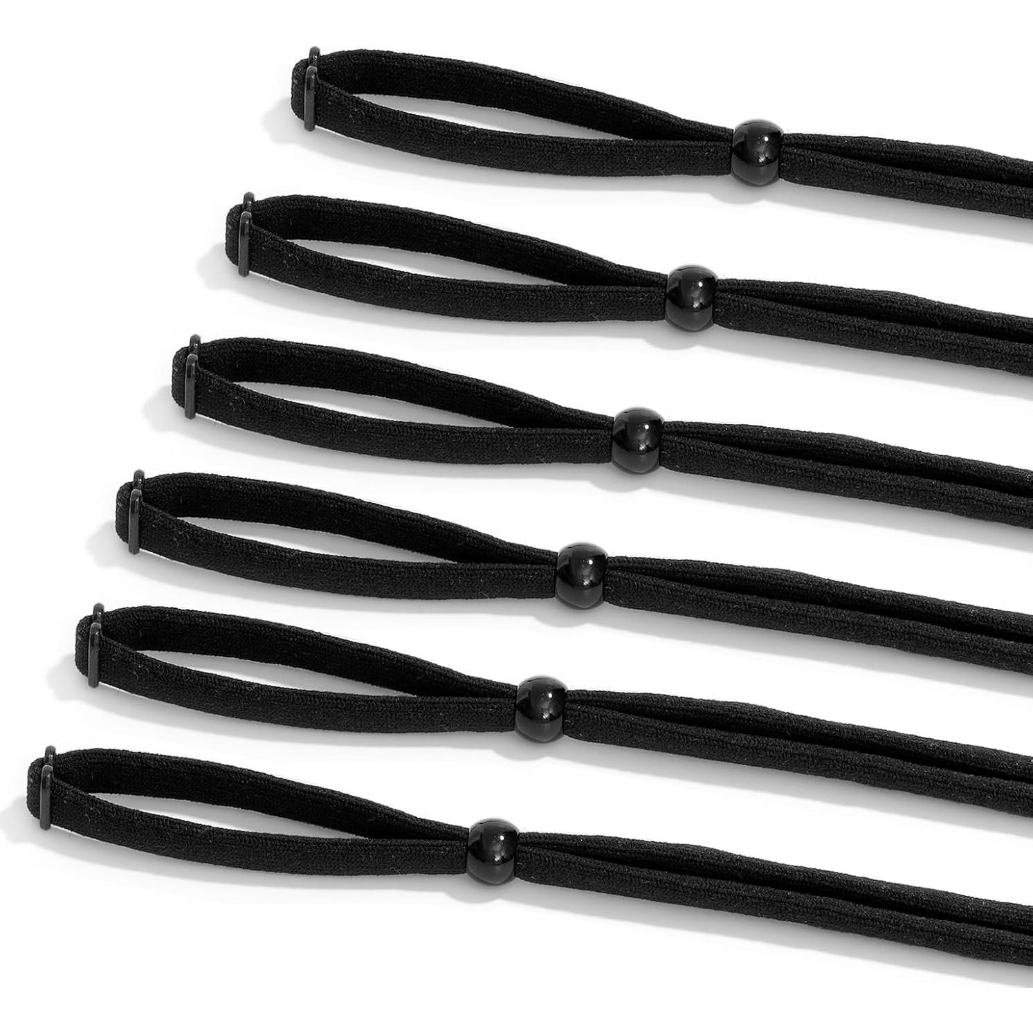 Correa para Gafas 6 PCS Ajustable Negra Deportiva