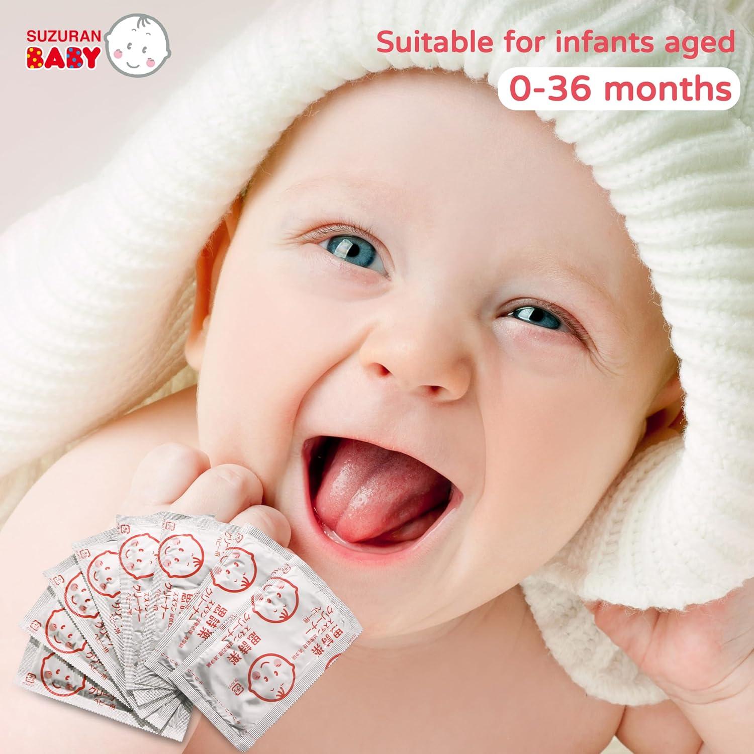 Toallitas Orales Suzuran para Bebés - 30 Paquetes Individuales