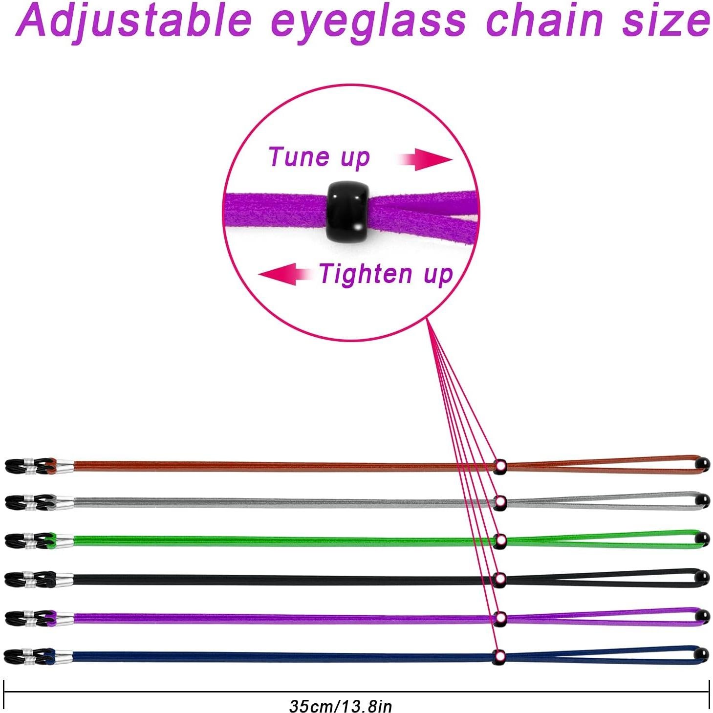 Correa Ajustable para Gafas 6 PCS - Suedette Duradera
