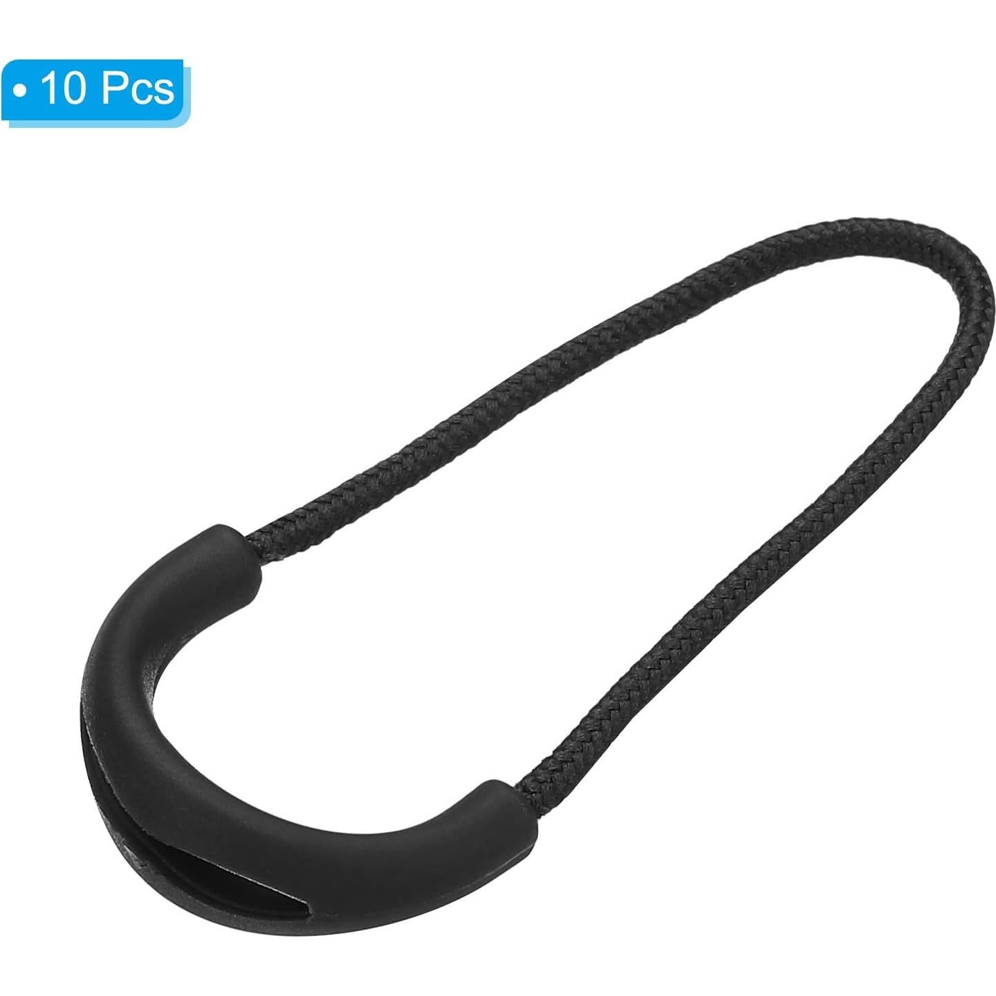 Tiradores de Cremallera PATIKIL, Paquete de 10, Negro