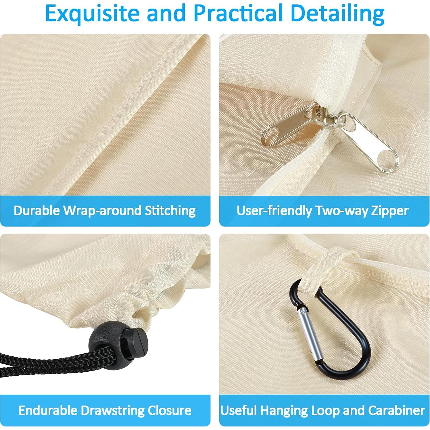 Bolsas de lavandería de viaje GOGOODA XL beige 2 unidades