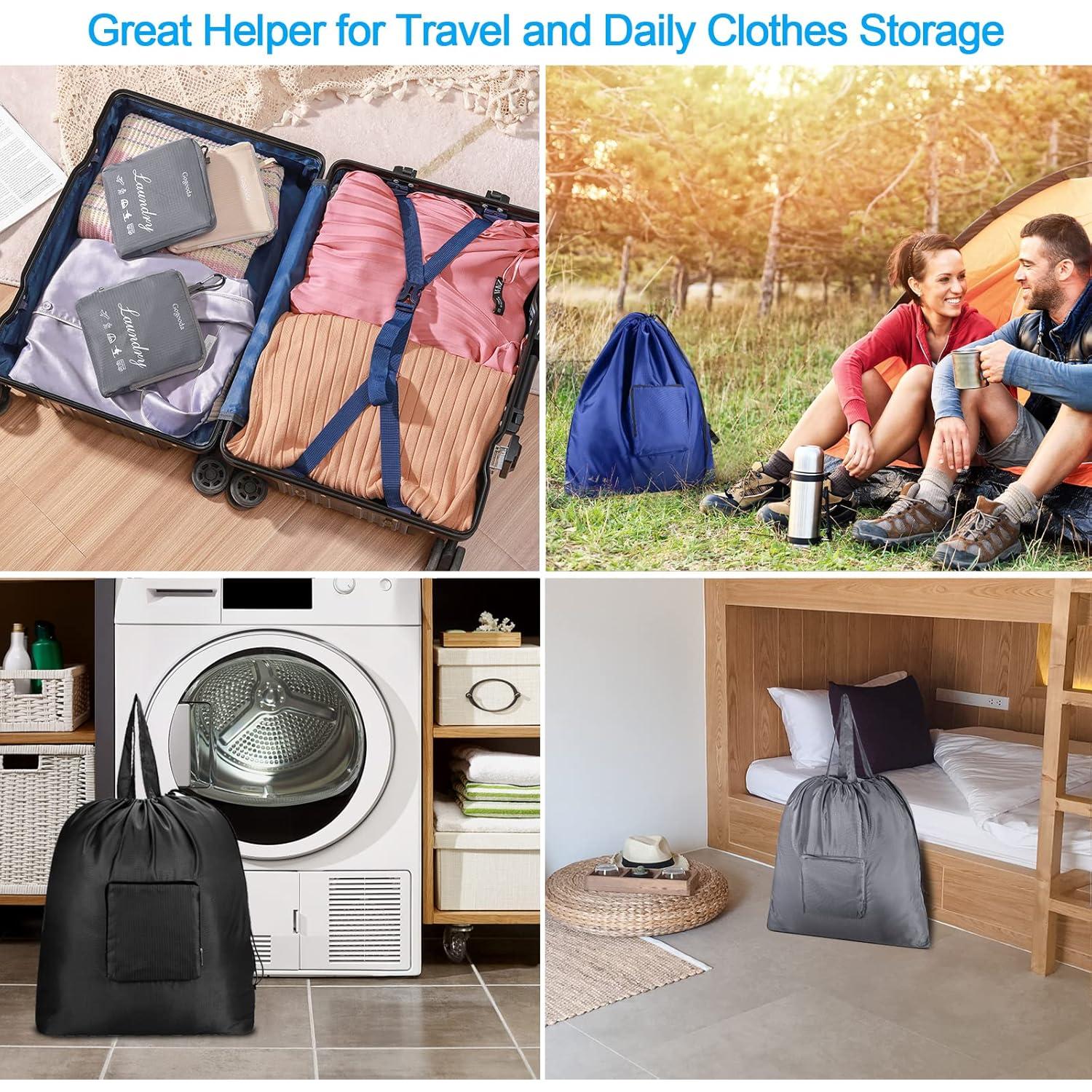 Bolsas de lavandería de viaje GOGOODA XL beige 2 unidades