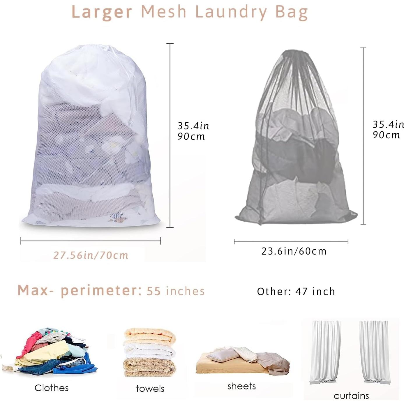 Bolsa de Lavandería de Malla Grande Meowoo 27x36 cm 2pcs