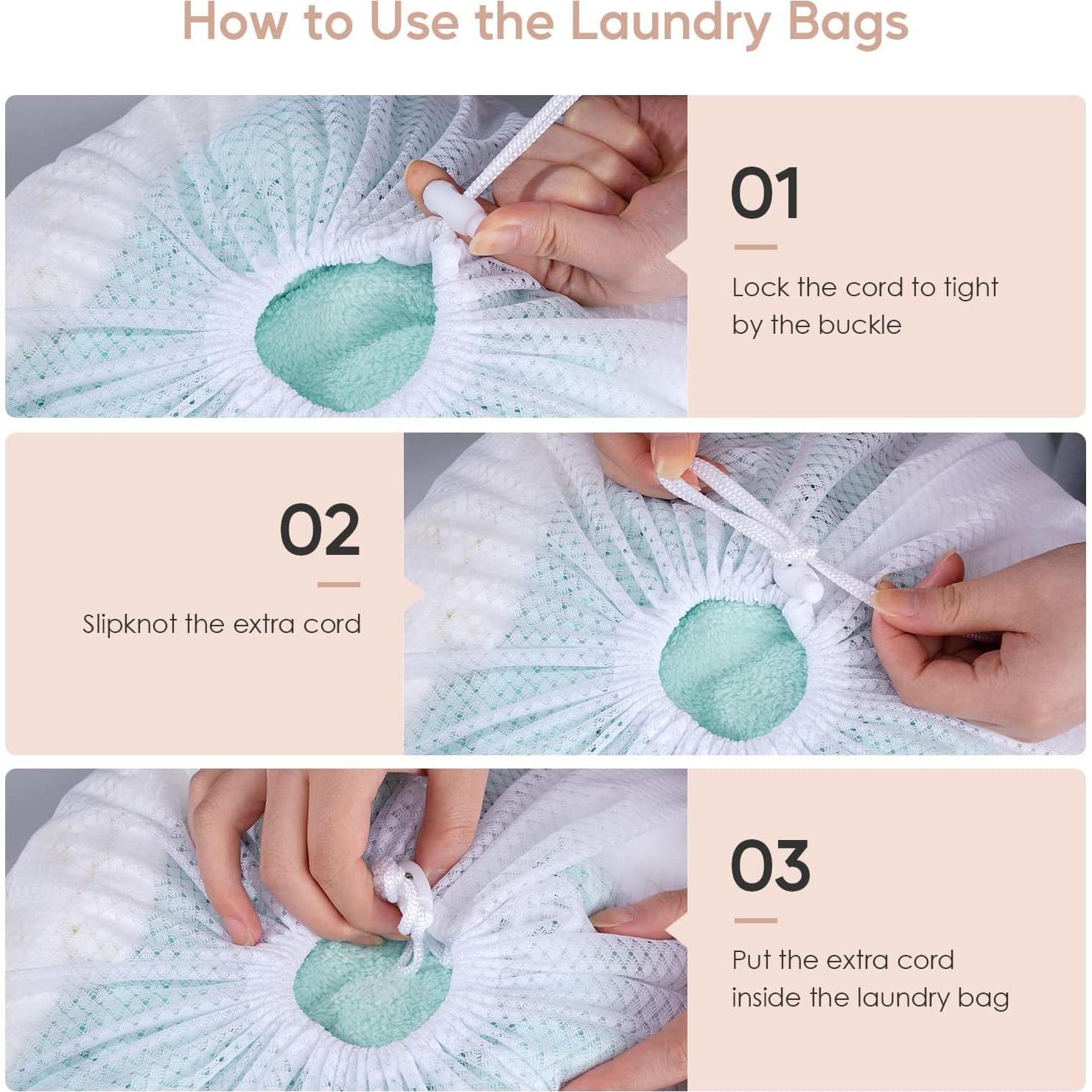 Bolsa de Lavandería de Malla Grande Meowoo 27x36 cm 2pcs