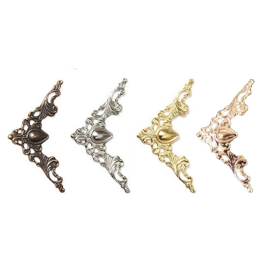 120 Piezas Esquinas de Libro de Metal Vintage CATOSUM