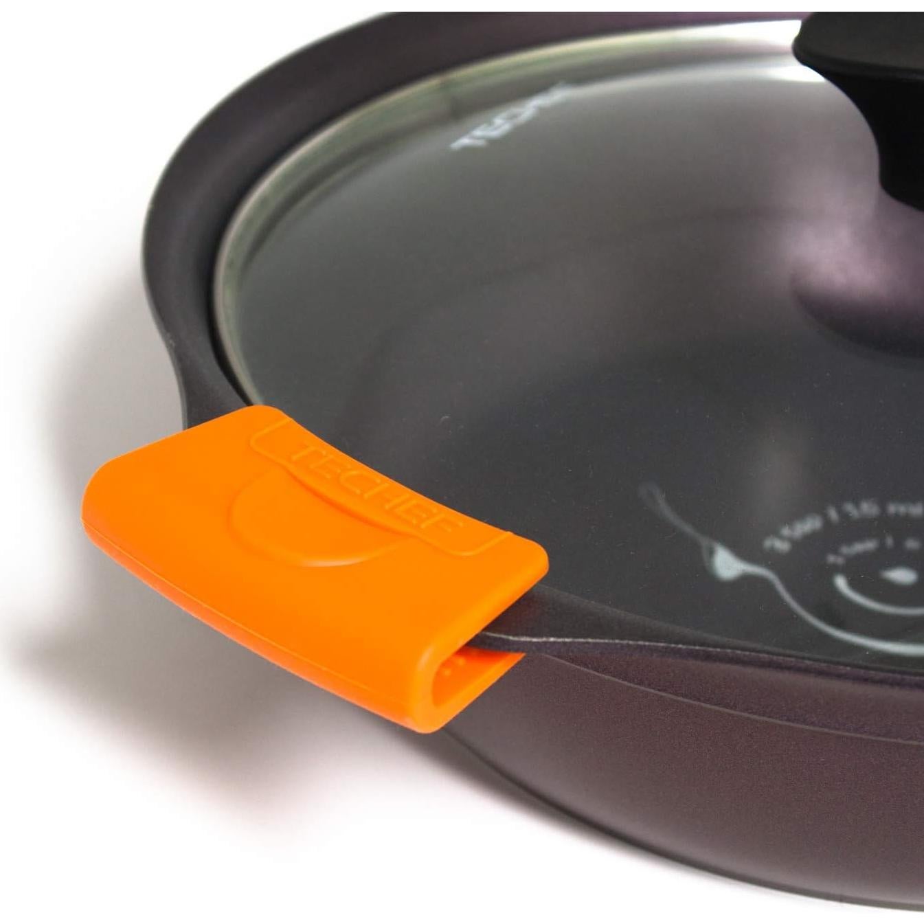 Agarraderas de Silicona TECHF - Juego de 2 Naranjas