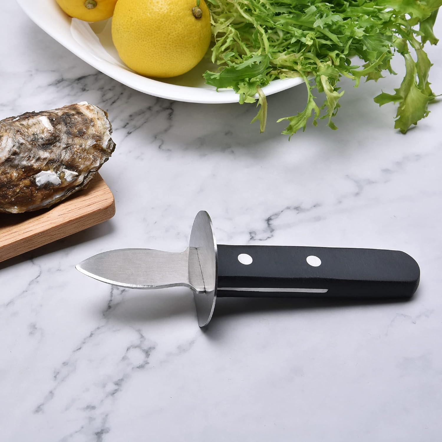 Juego de cuchillos para abrir ostras StnKitchExplor con soporte