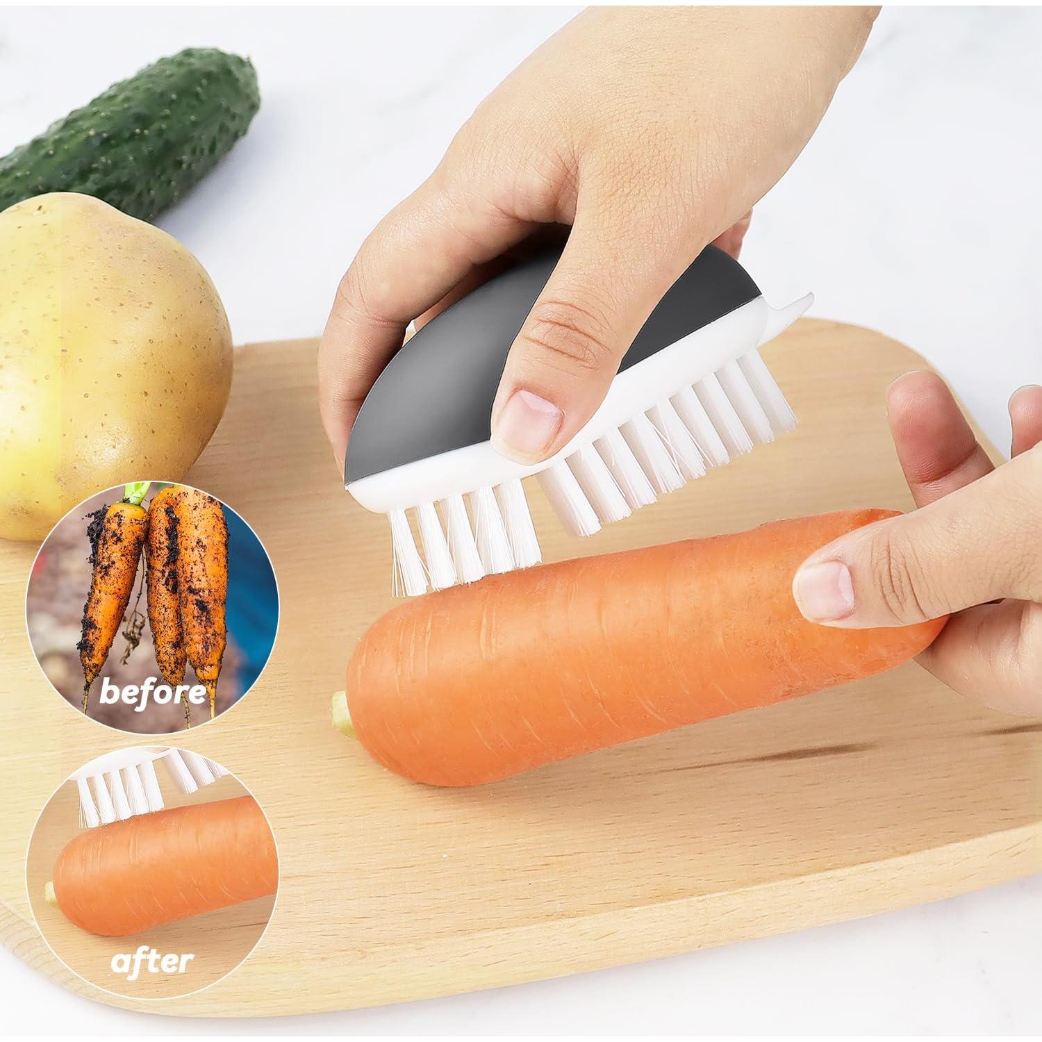 Cepillo de Verduras Yuntop Antideslizante Gris 1 Unidad