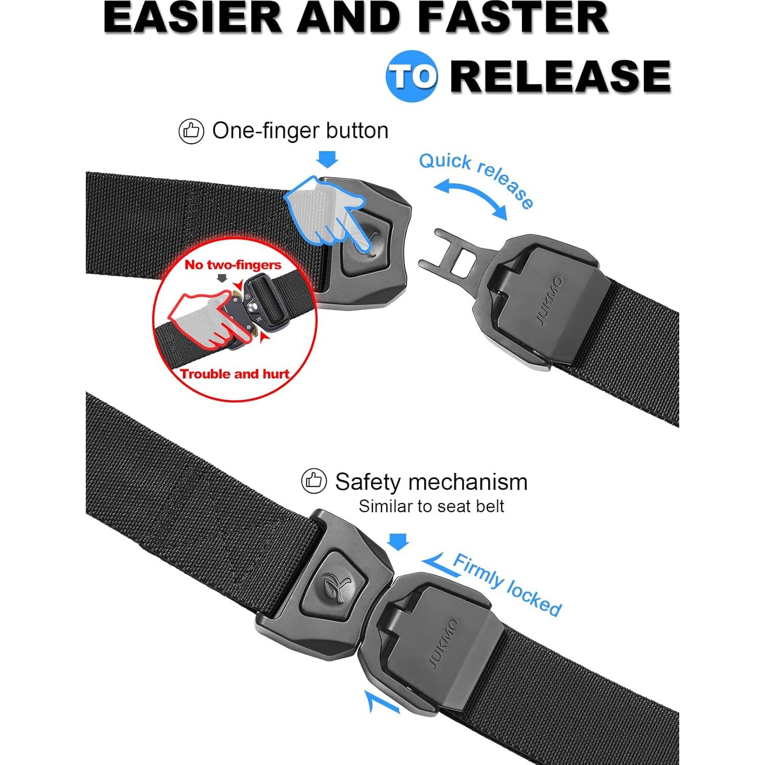 Cinturón Táctico JUKMO de Nylon 1.5" con Hebilla Rápida