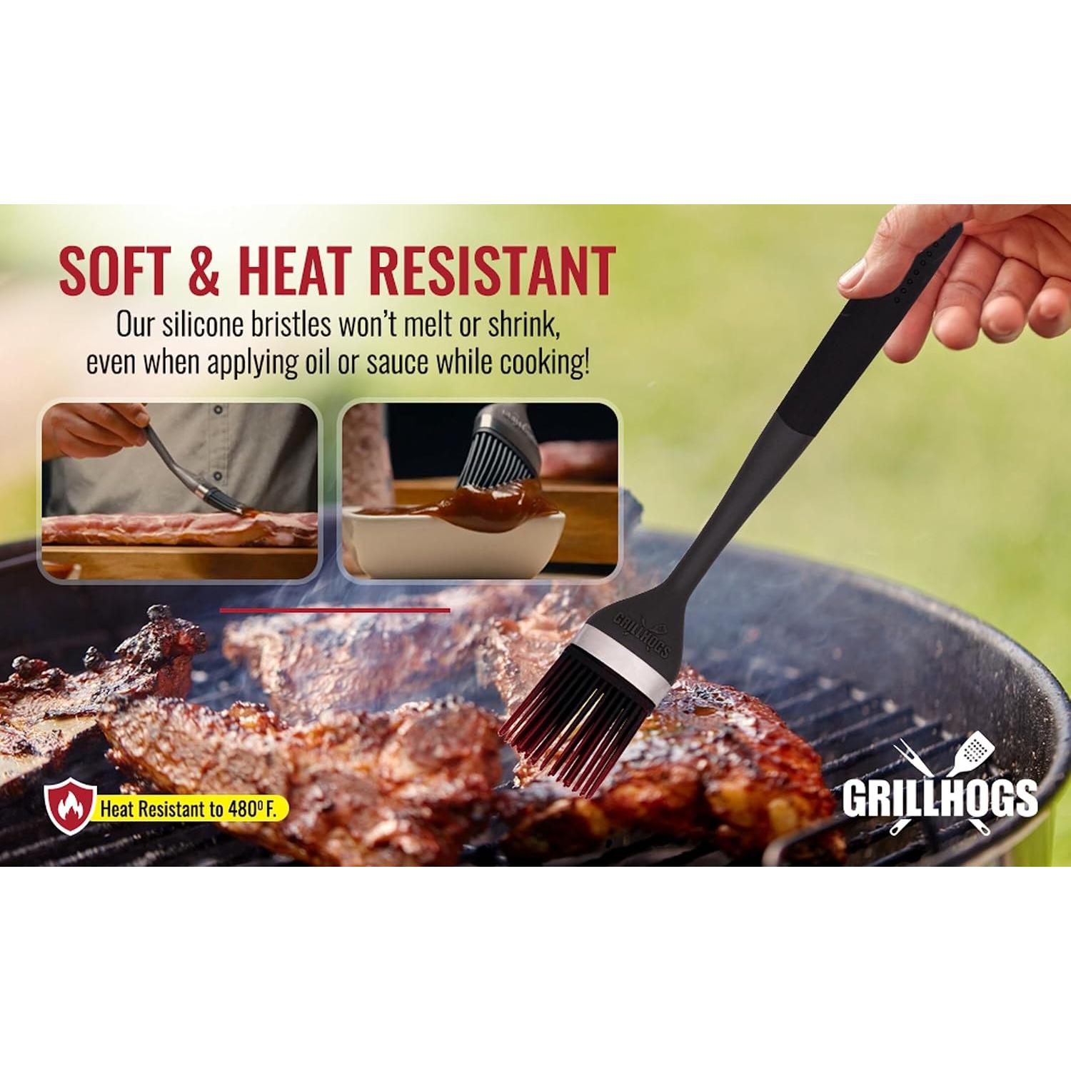 Set de 2 Brochas de Silicona GRILLHOGS para Basting 19.1 y 30.5 cm