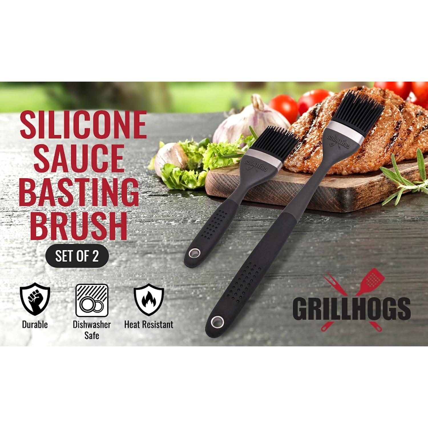Set de 2 Brochas de Silicona GRILLHOGS para Basting 19.1 y 30.5 cm