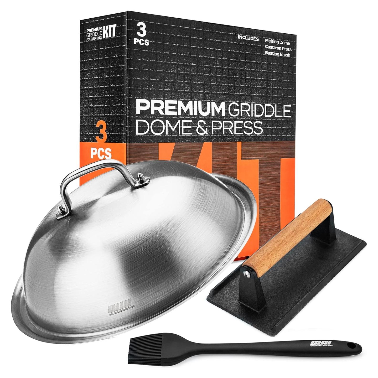 Juego de Accesorios OUII para Plancha - Tapa 31.1 cm, Prensa Hierro Fundido