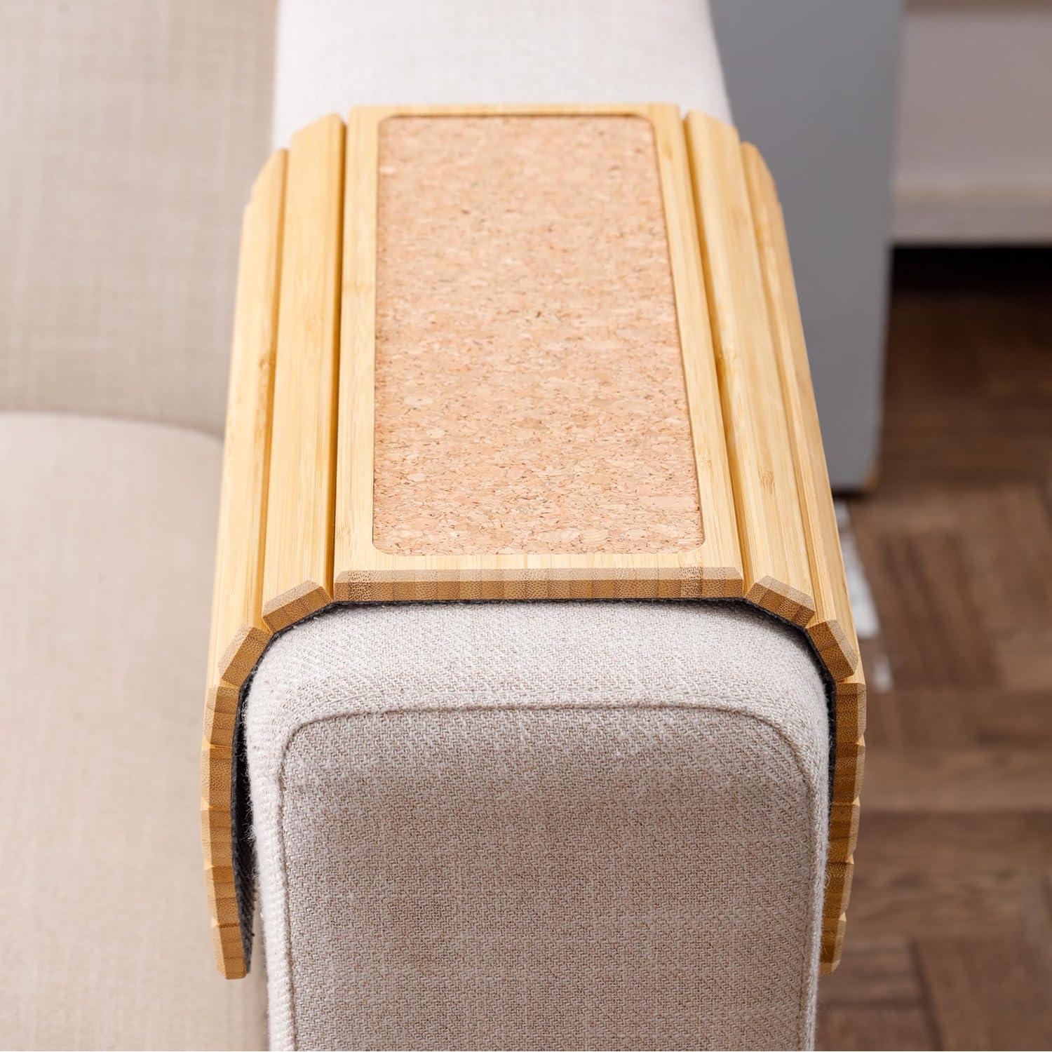 Bandeja de Reposabrazos DETOR de Bambú Natural 41.4x33.5cm