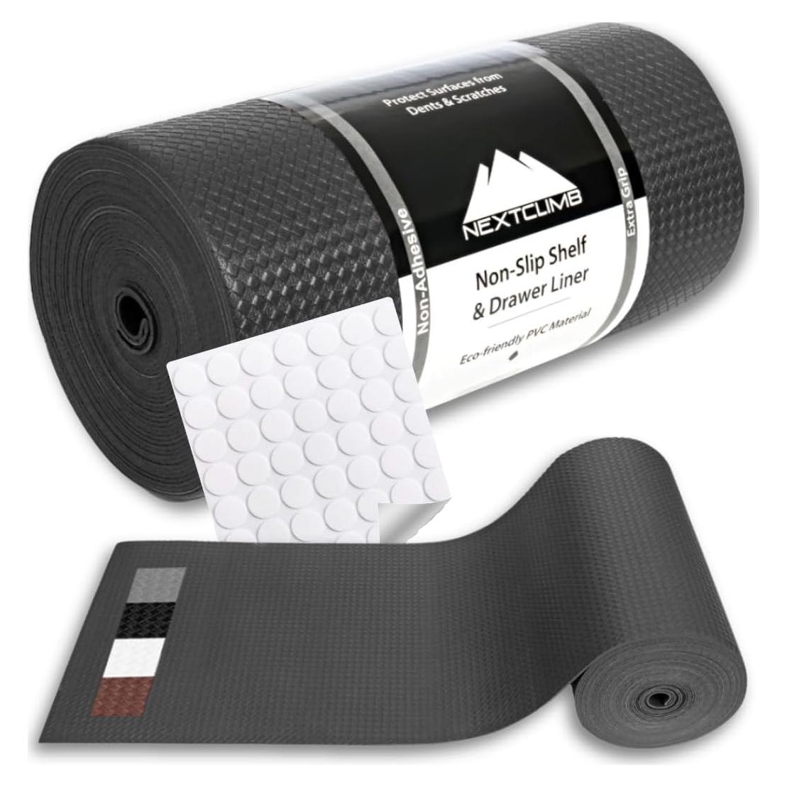 Forro de Estante Antideslizante NextClimb 30cm x 6.1m PVC Negro