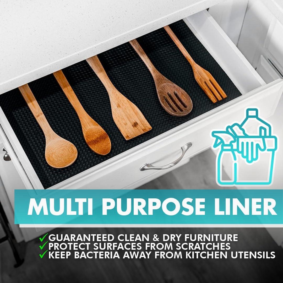 Forro de Estante Antideslizante NextClimb 30cm x 6.1m PVC Negro