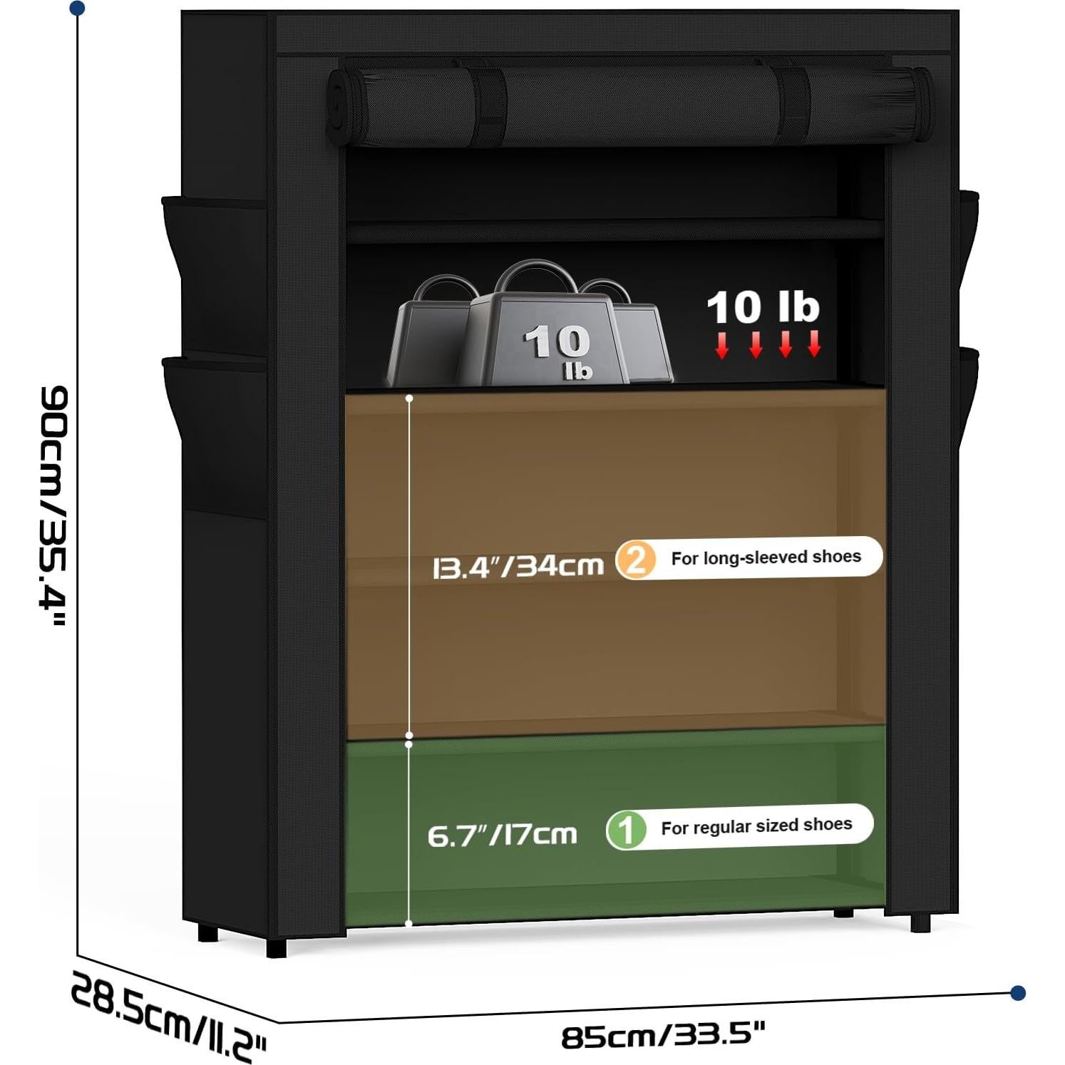 Zapatero Mavivegue Expandible Negro 5 Niveles 1.81 kg