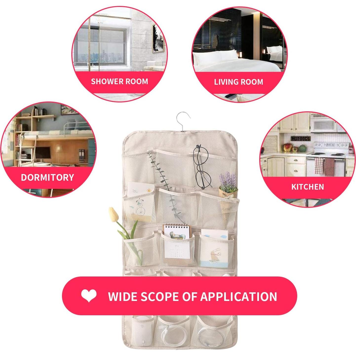 Organizador colgante de sujetadores Bseash con 20 bolsillos 3D