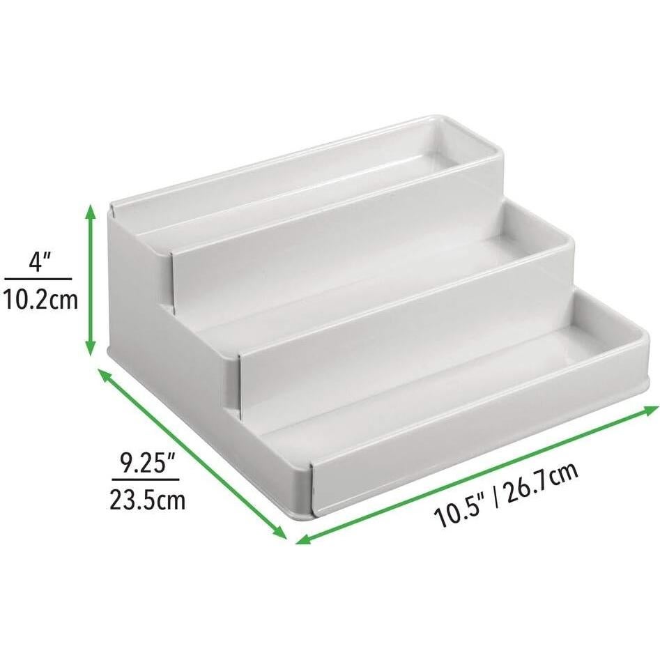Estante Organizador Expandible mDesign 3 Niveles Plástico Gris