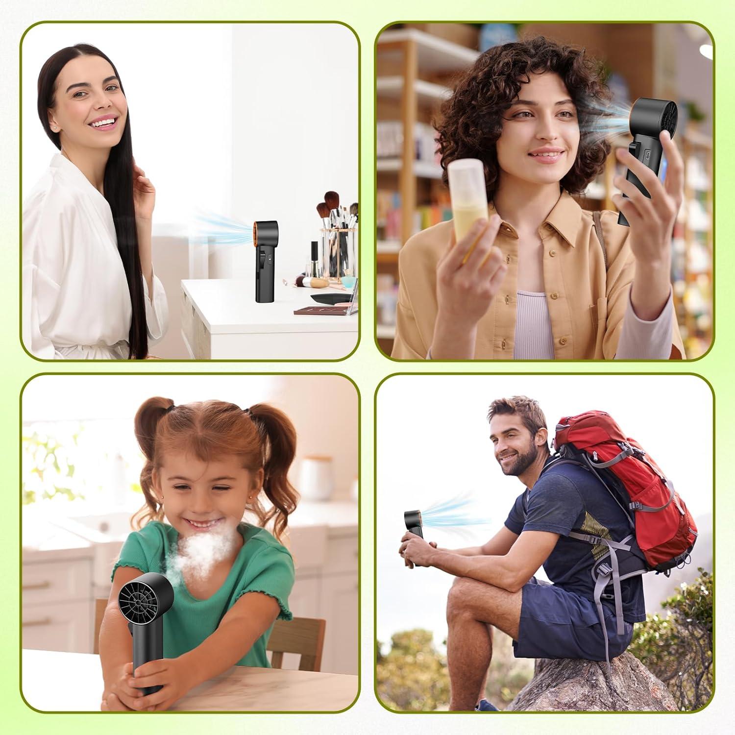 Ventilador de Mano Portátil Ausic con Nebulización 3 Velocidades