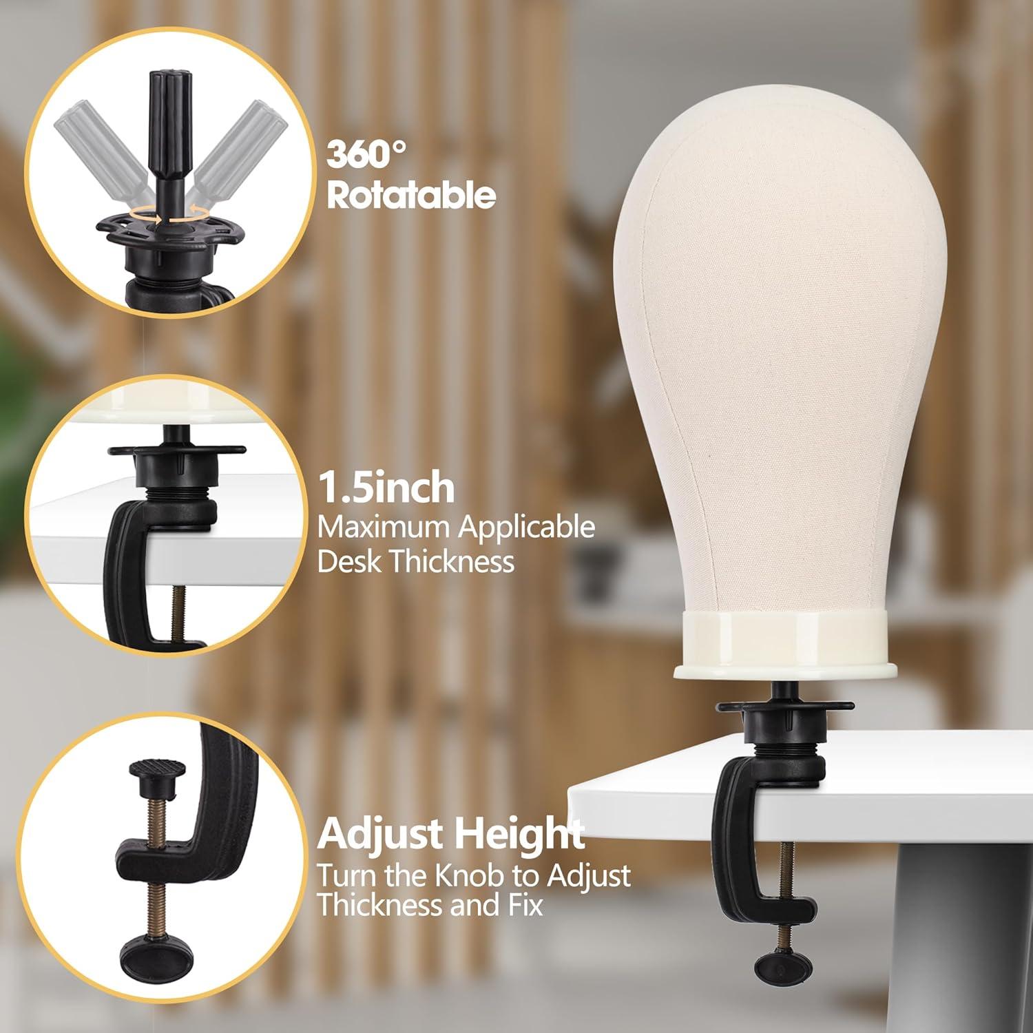 Soporte de Maniquí para Pelucas Klvied Oro Rosa 55.88 cm