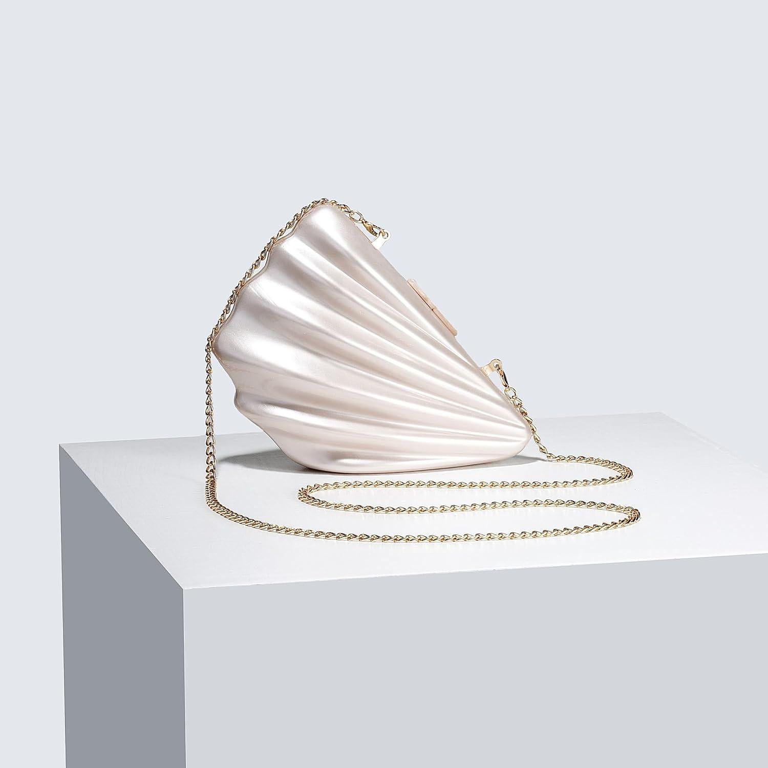 Bolso de Hombro UMREN de Acrílico con Cadena y Purpurina