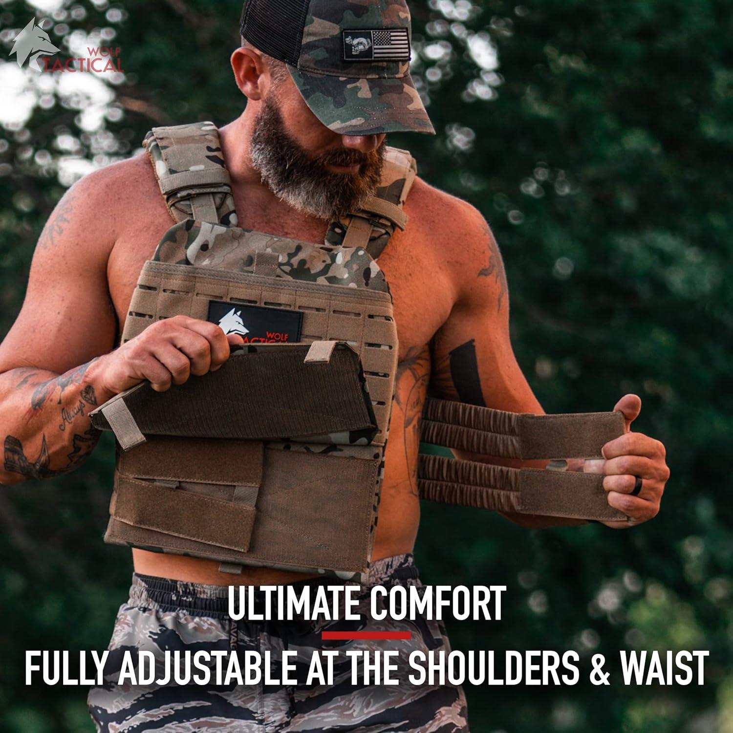 Chaleco Ajustable con Pesas WOLF TACTICAL - Fitness Talla Única