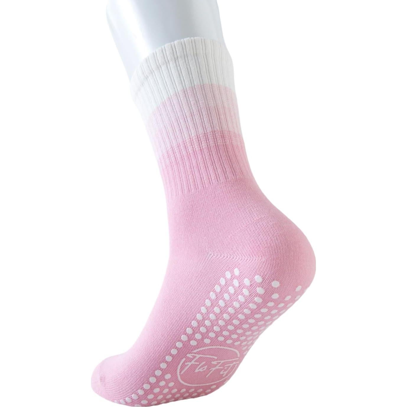 Calcetines antideslizantes para pilates mujeres - Talla única, Rosa/Azul