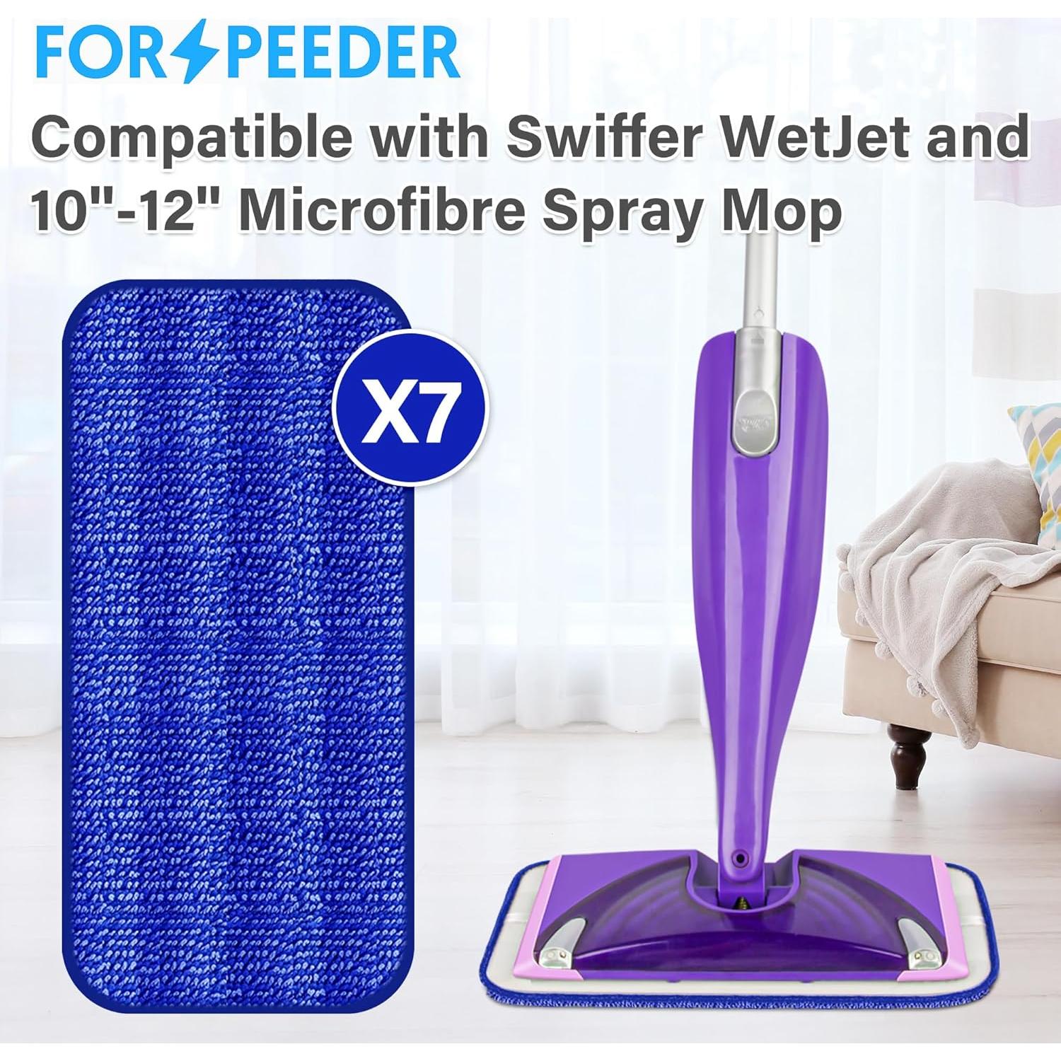 Paños Reutilizables para Mopa Swiffer WetJet - 7 Unidades Microfibra