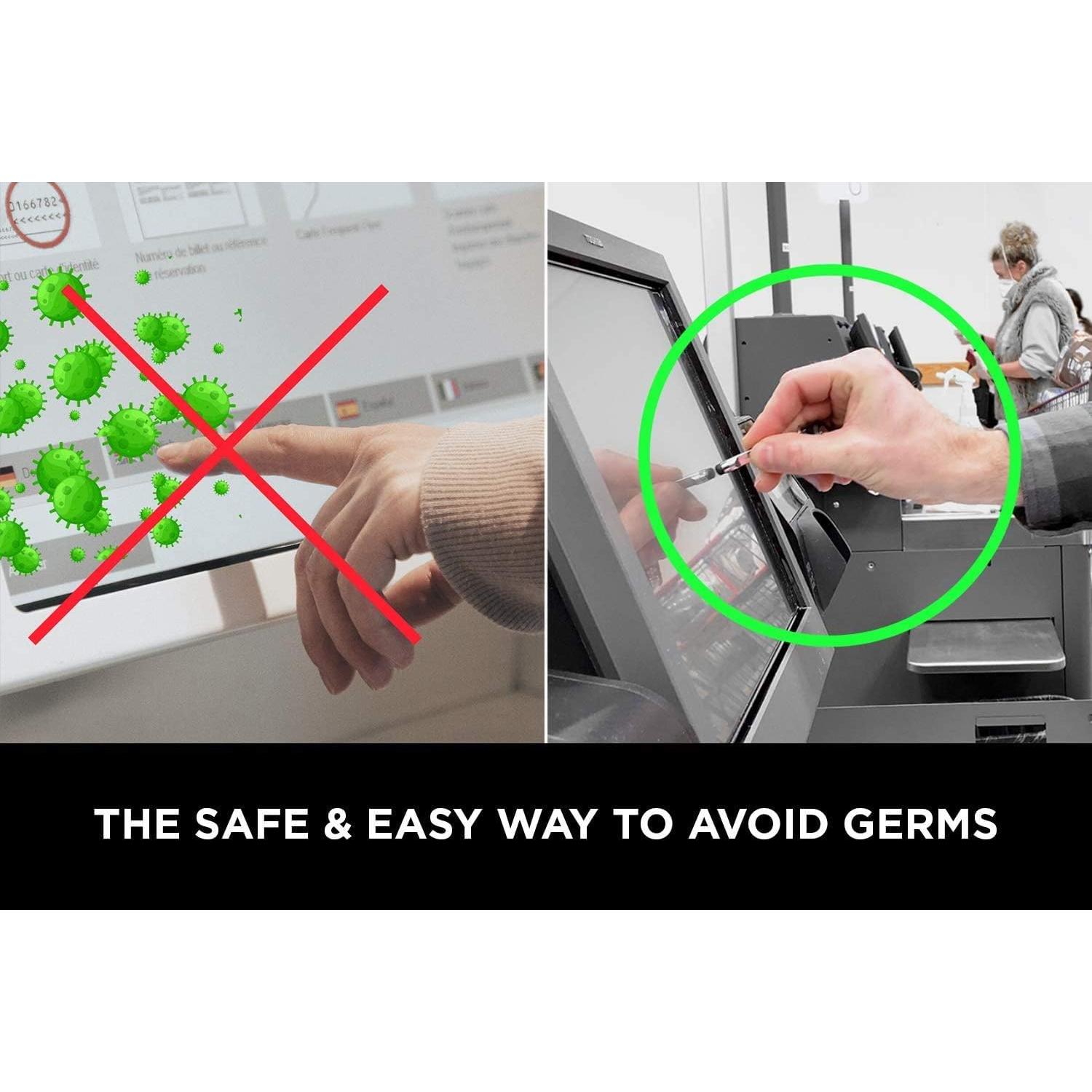 KeySmart NanoStylus - Mini Stylus de Llavero Ergonómico Plata