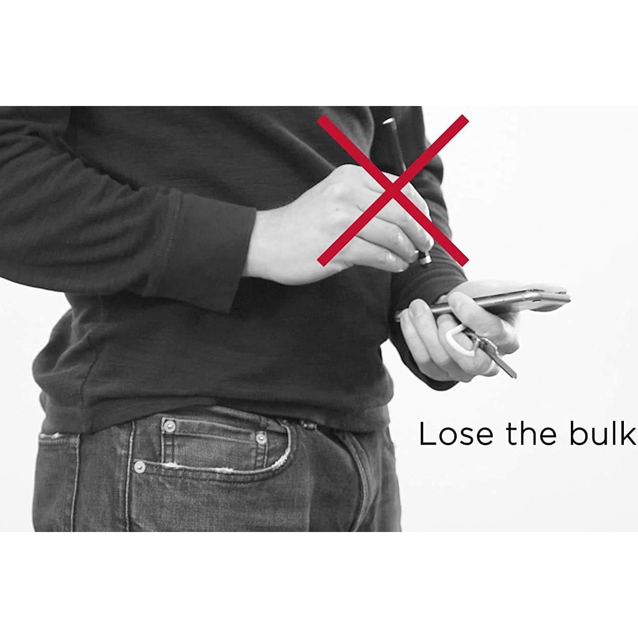 KeySmart NanoStylus - Mini Stylus de Llavero Ergonómico Plata