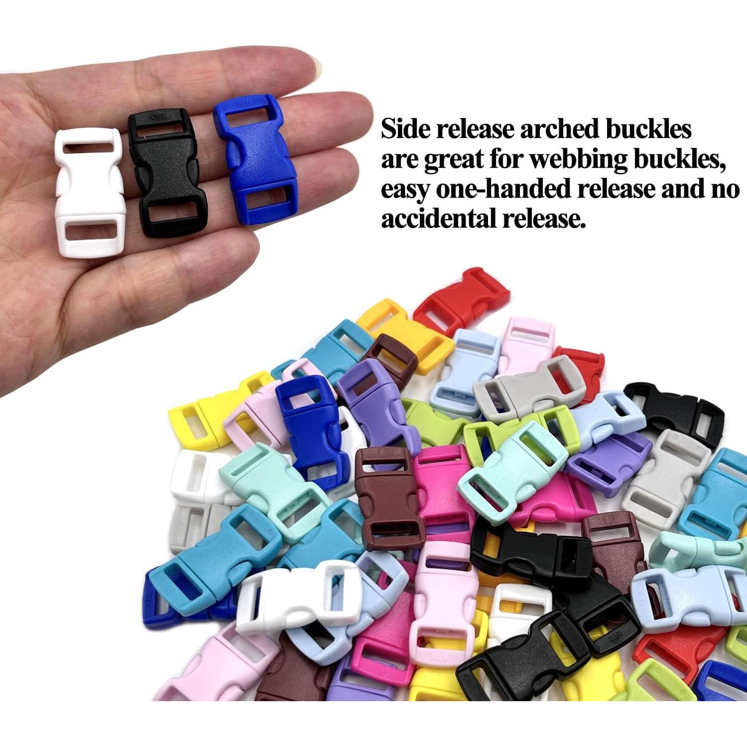 15 Hebillas Curvadas de Plástico Honigo 10mm Multicolor