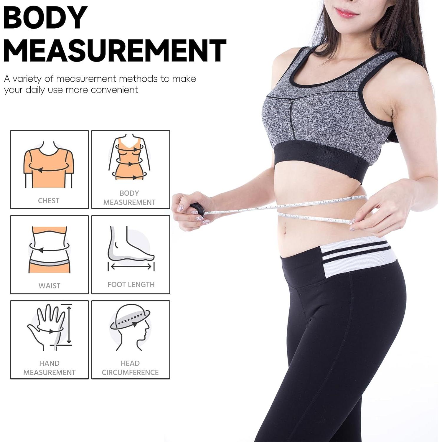 Cinta Métrica Suave Retráctil Polly 1.5M Negra Doble Escala