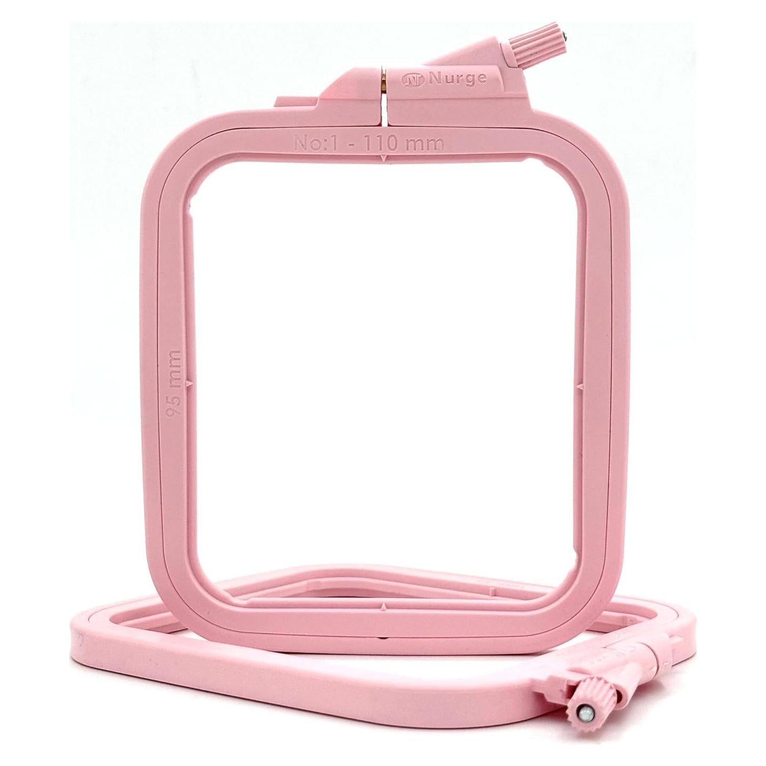 Aro de Bordado Rectangular Rosa Nurge X-Pequeño 15.7x12.2cm