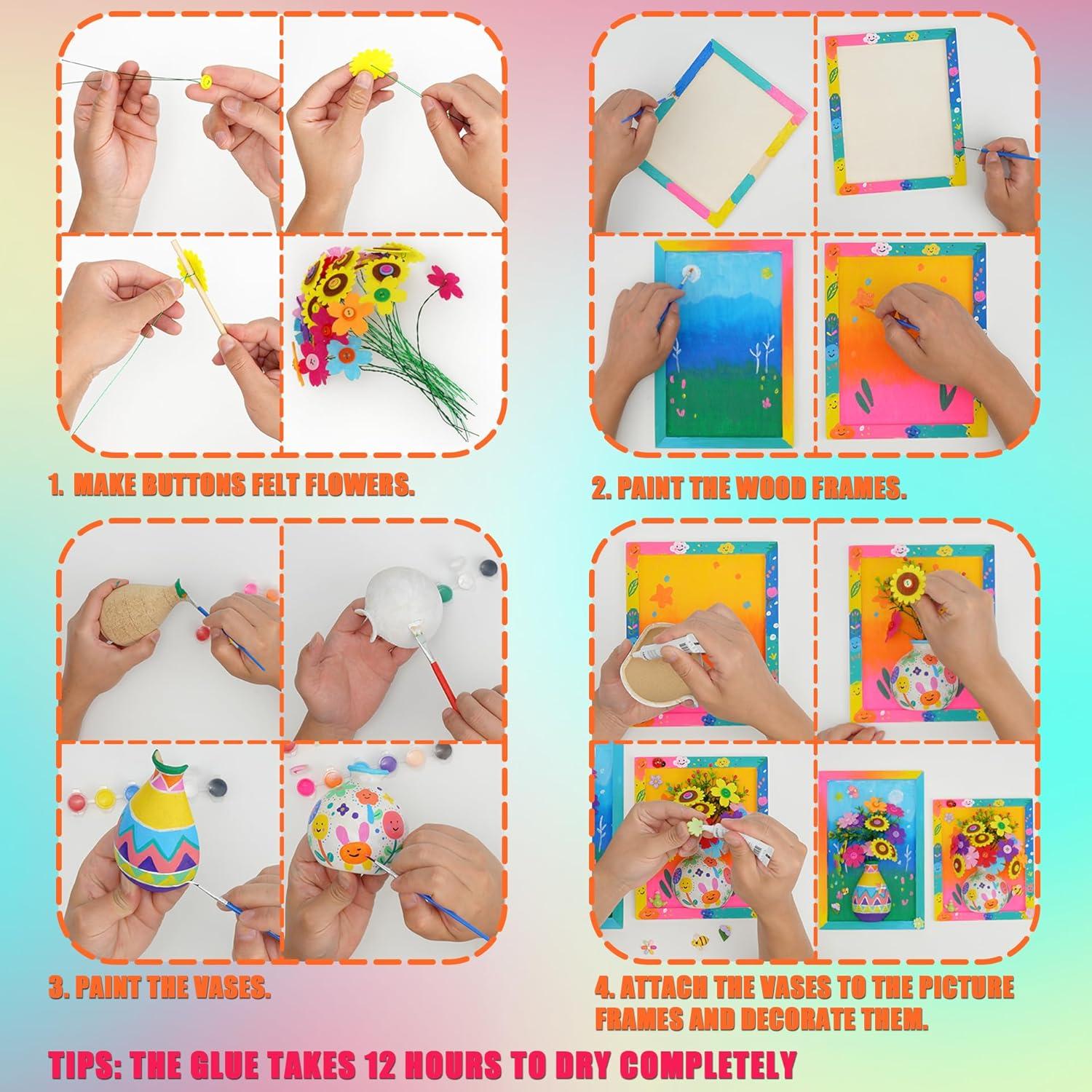 Kit de Manualidades para Niñas FTBox - Pintura Jarrón 3D DIY