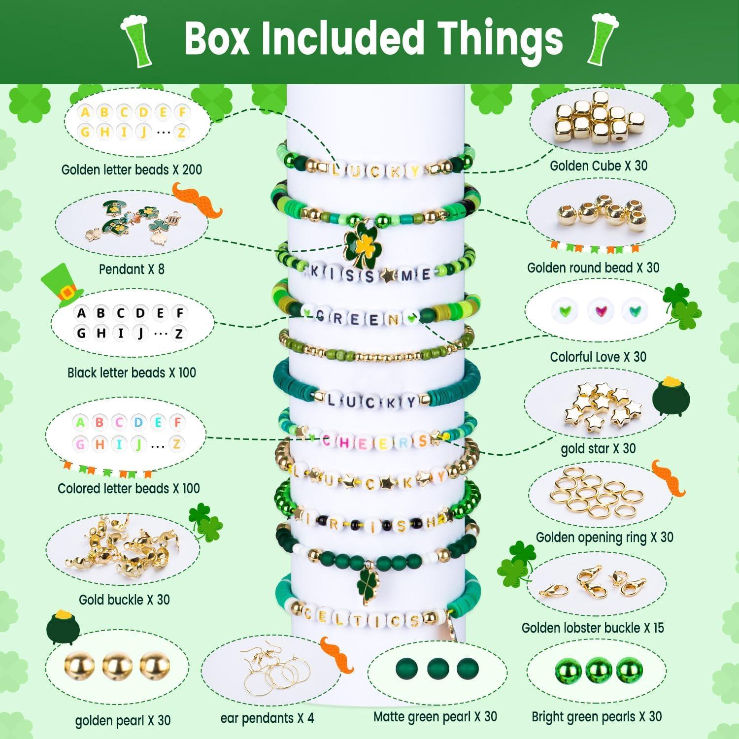 Kit de Fabricación de Pulseras Goldwise 3900 Pcs San Patricio