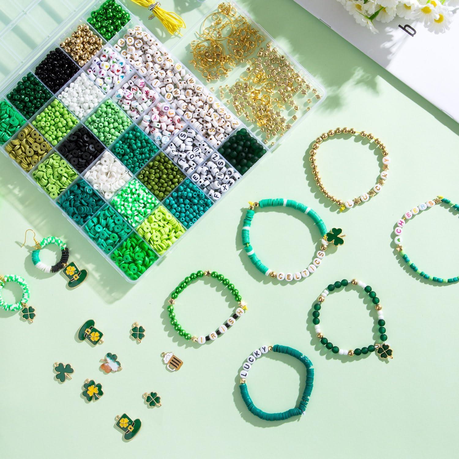 Kit de Fabricación de Pulseras Goldwise 3900 Pcs San Patricio