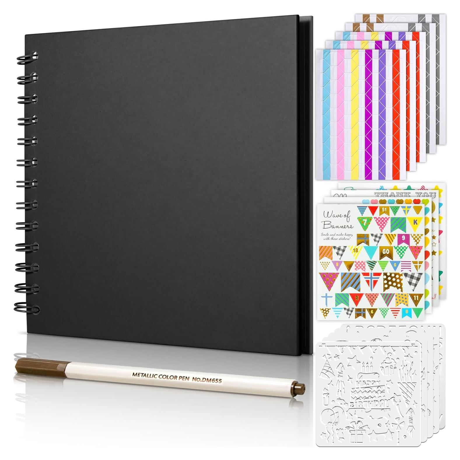 Álbum de Recortes GOTIDEAL 17.78x17.78cm 40 Páginas Negro