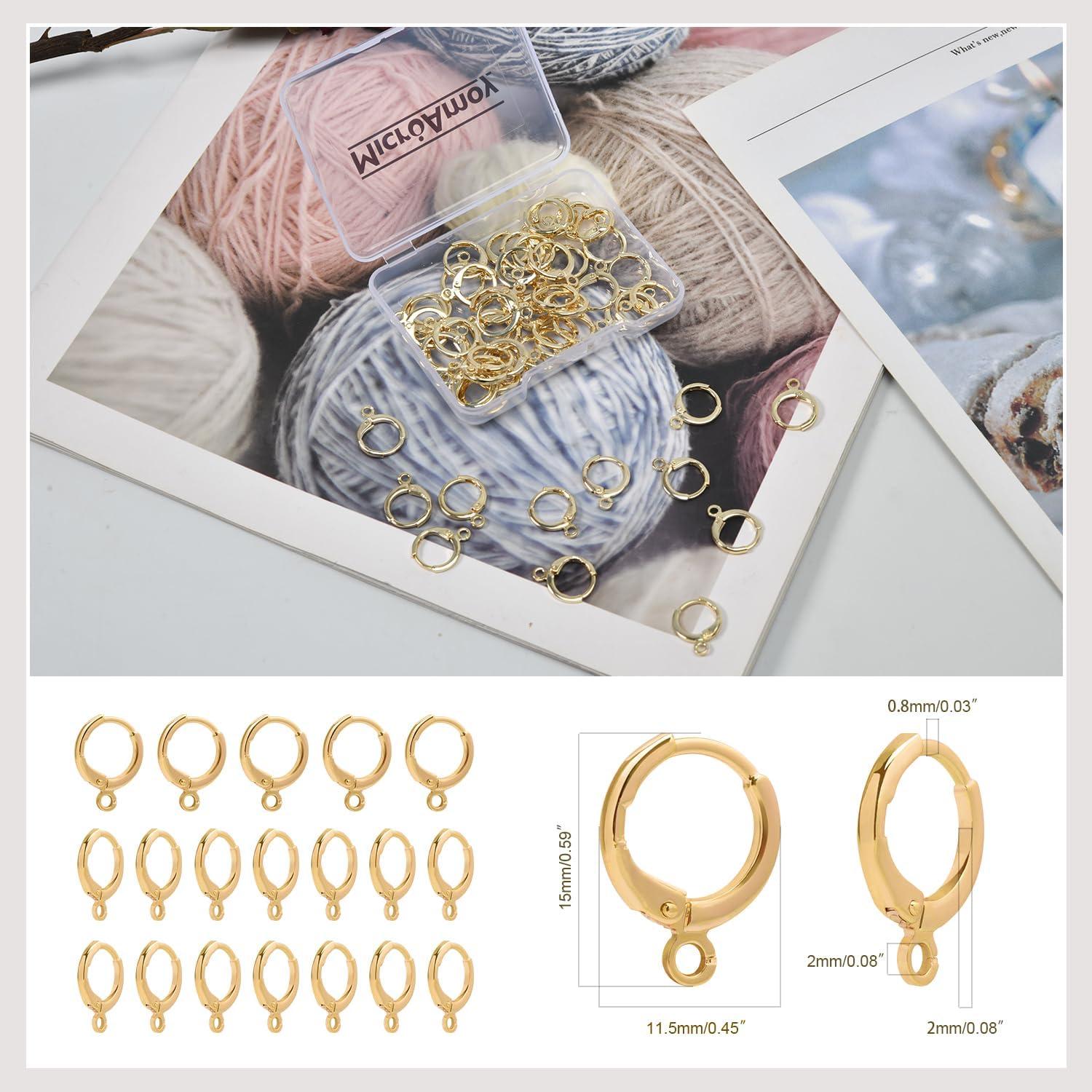 60 Ganchos de Aro Huggie Oro Lleno 14K MICROAMOY Hipoalergénicos