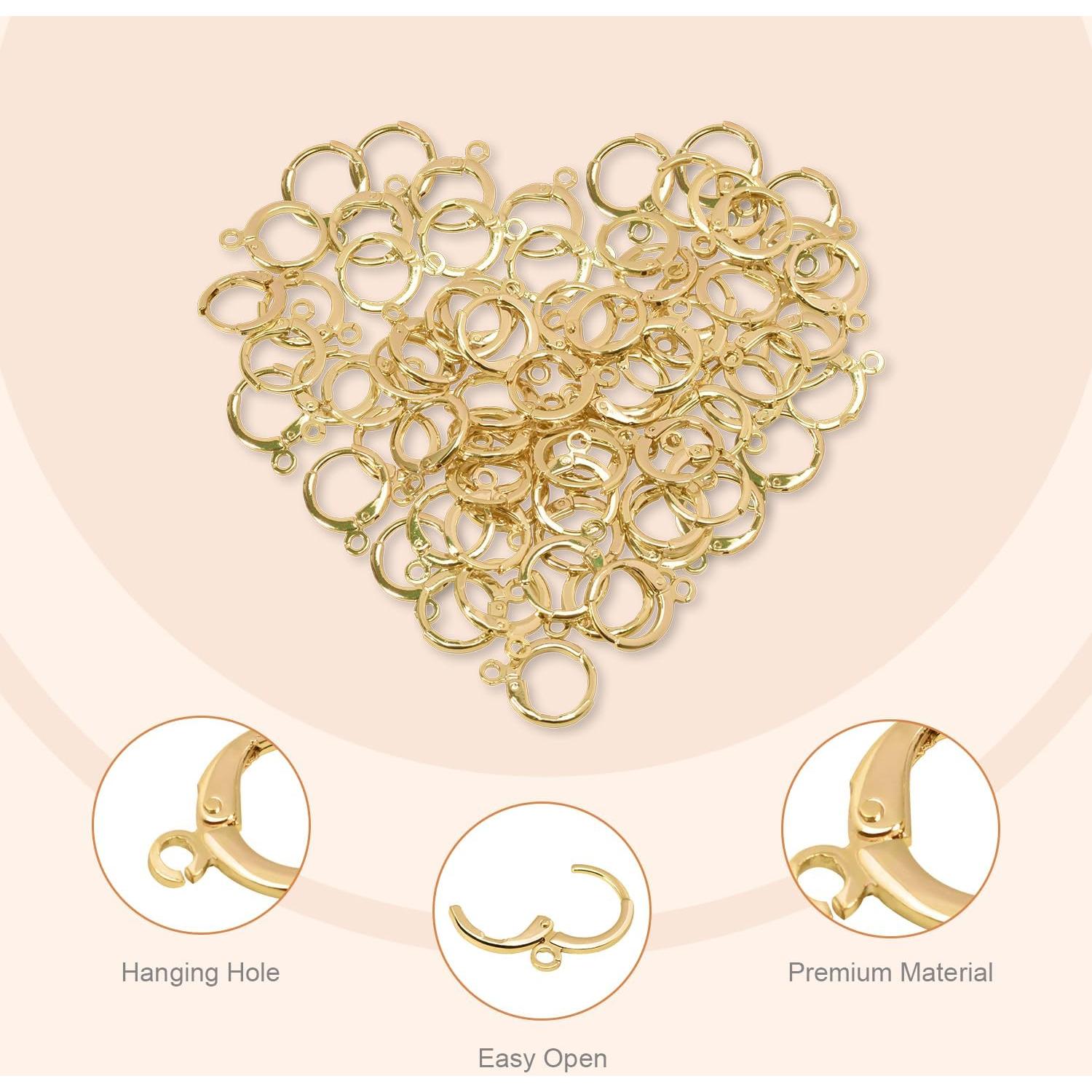 60 Ganchos de Aro Huggie Oro Lleno 14K MICROAMOY Hipoalergénicos