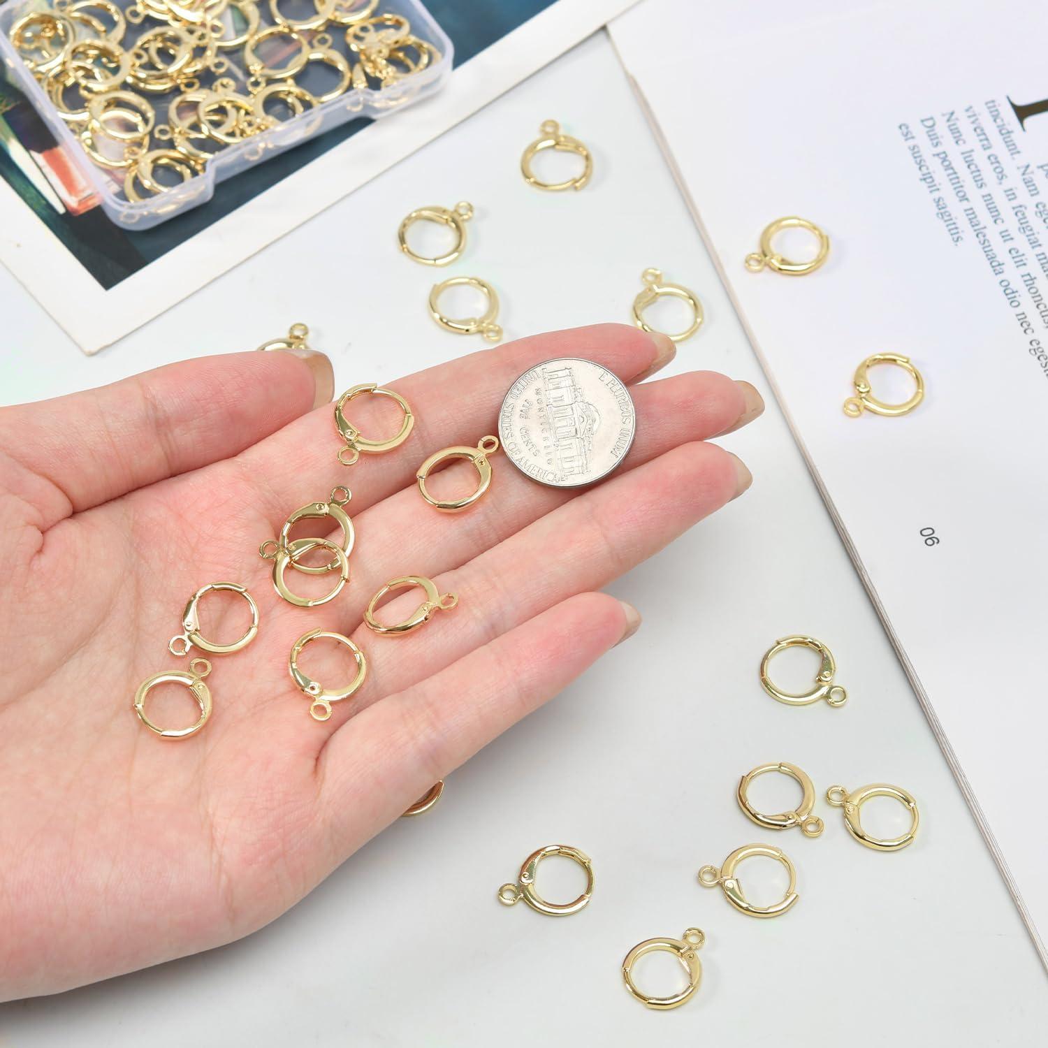 60 Ganchos de Aro Huggie Oro Lleno 14K MICROAMOY Hipoalergénicos