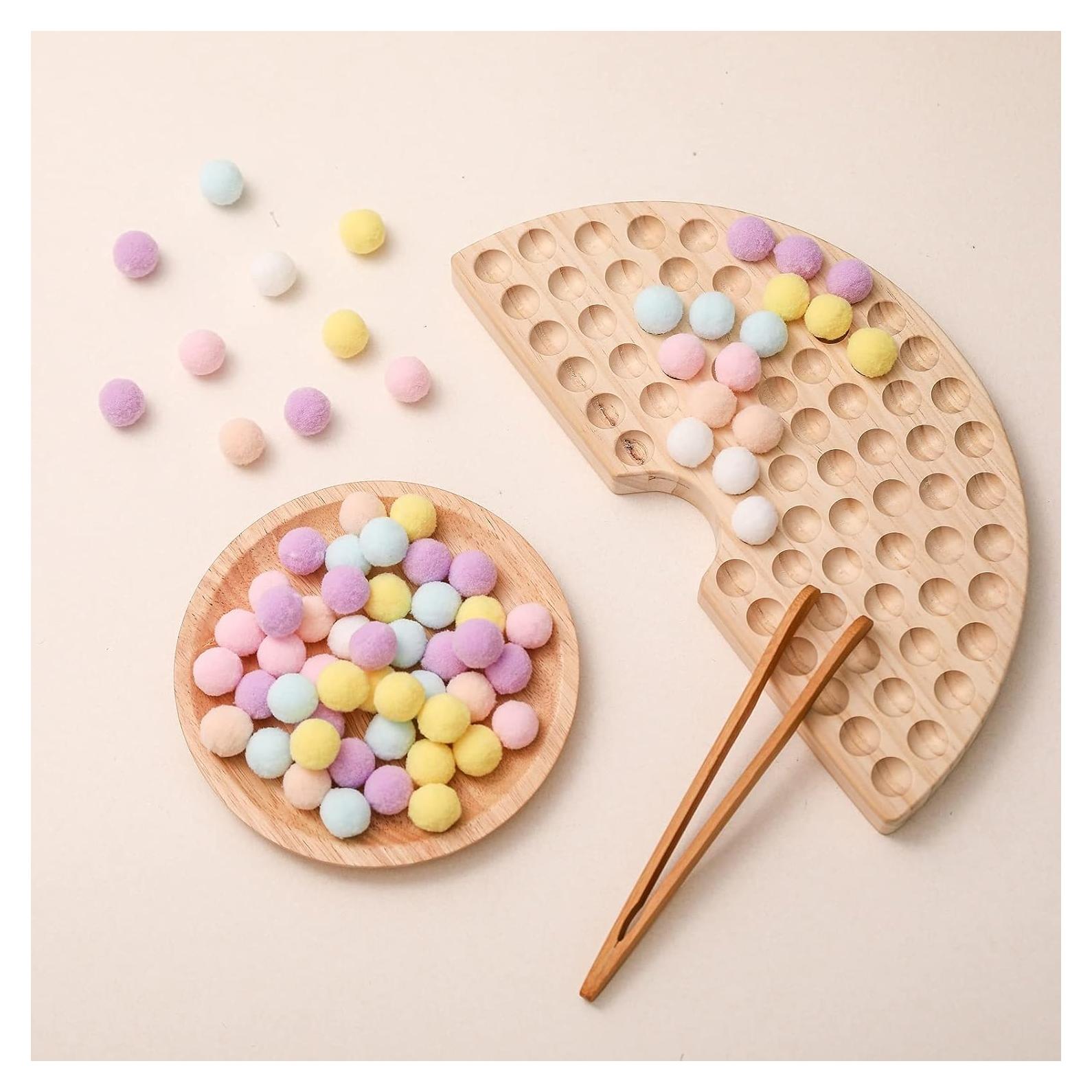 Juego de Cuentas de Madera ibwaae para Clasificación y Conteo