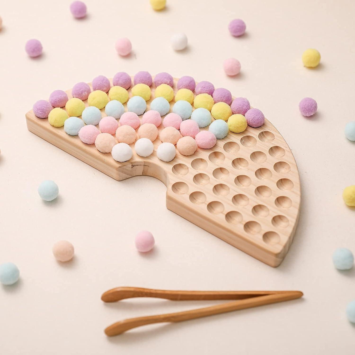 Juego de Cuentas de Madera ibwaae para Clasificación y Conteo