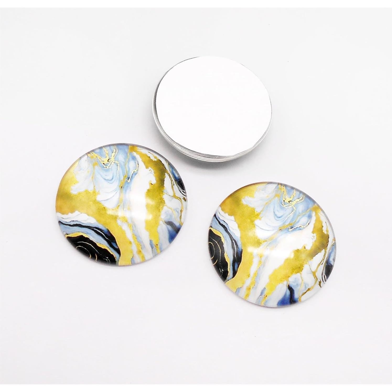 60 Cabochones de Vidrio Coloridos 10mm para Joyas DIY - Julie Wang