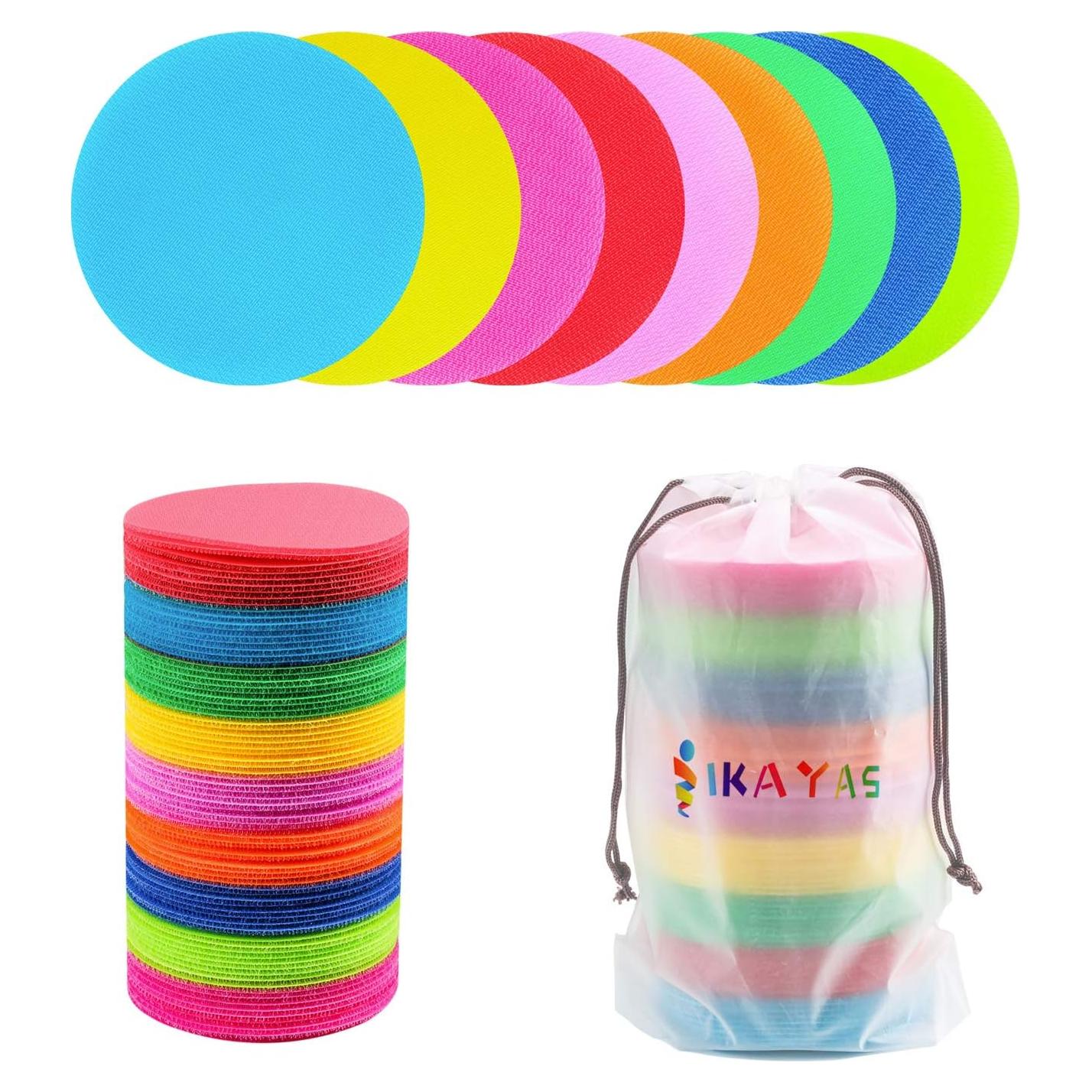 81 Pcs Puntos de Alfombra IKAYAS 10.16 cm para Aula