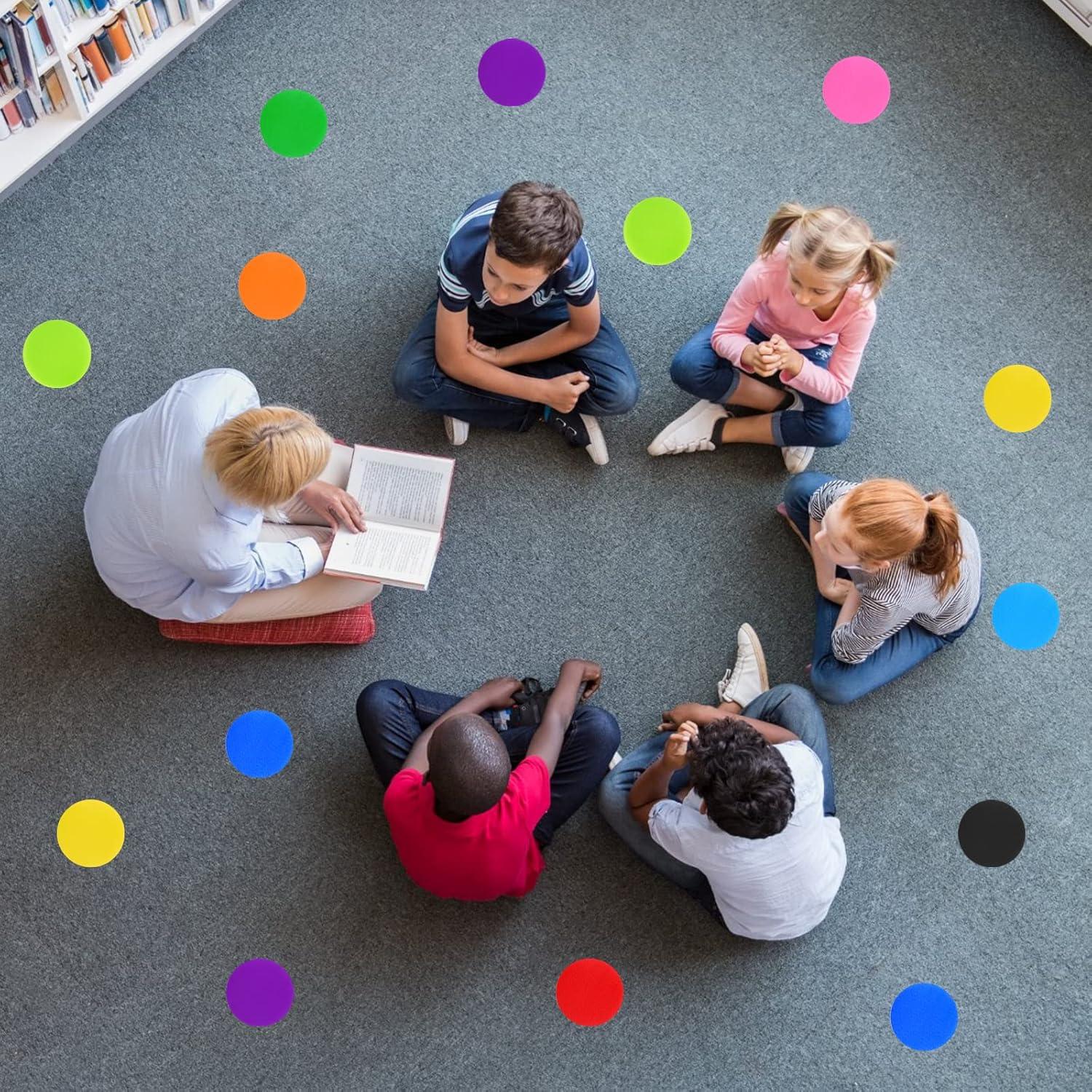 81 Pcs Puntos de Alfombra IKAYAS 10.16 cm para Aula