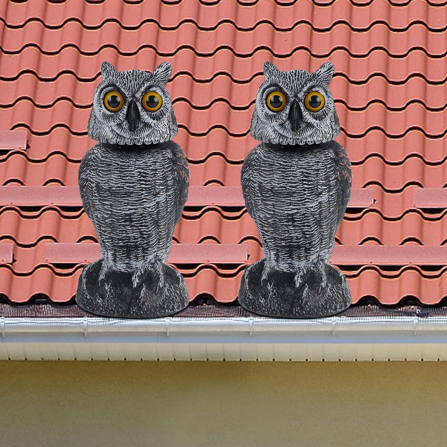 Hausse 2 Búhos Falsos Ahuyentadores de Aves 27 cm