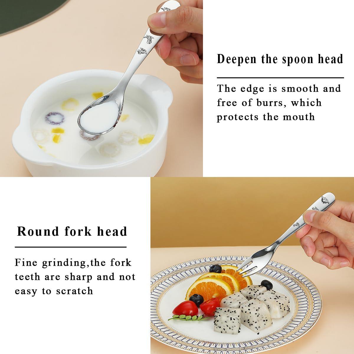 Set de Cubiertos para Niños Evanda - 6 Piezas de Acero Inoxidable